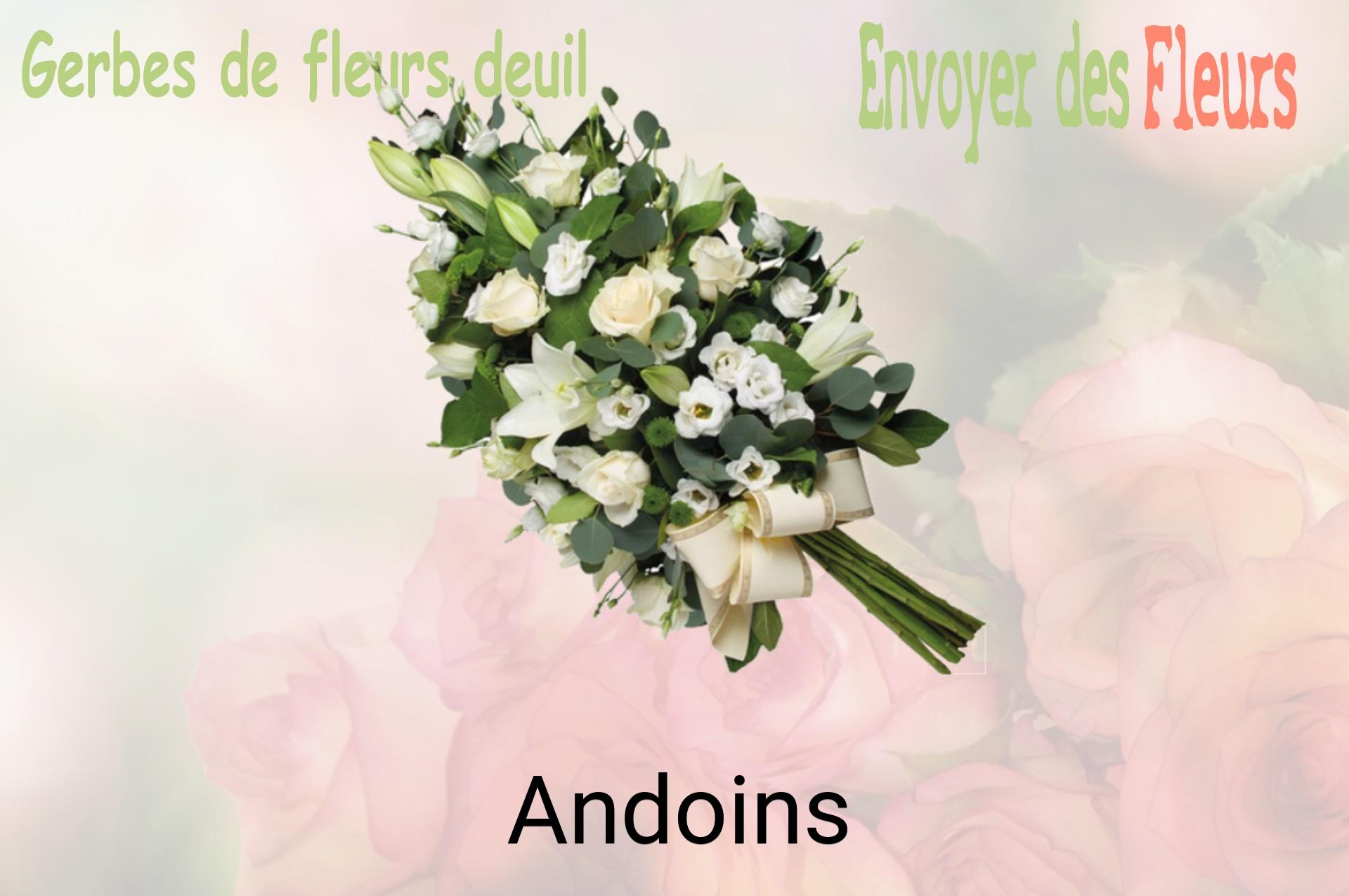 Gerbe de fleurs de deuil livrée à Andoins